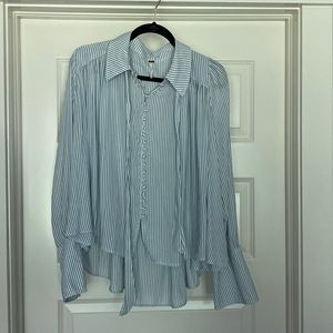 2/$35 Free People// striped shirt, size M